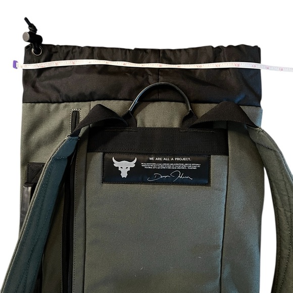 Under Armour X Dwayne Johnson Black and Olive Backpack - Picture 4 of 16